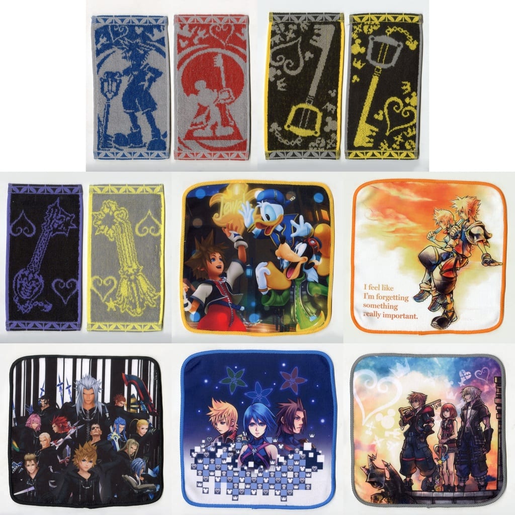 Kingdom Hearts 25th Anniversary E Prize Hand Towel 8-Type Set