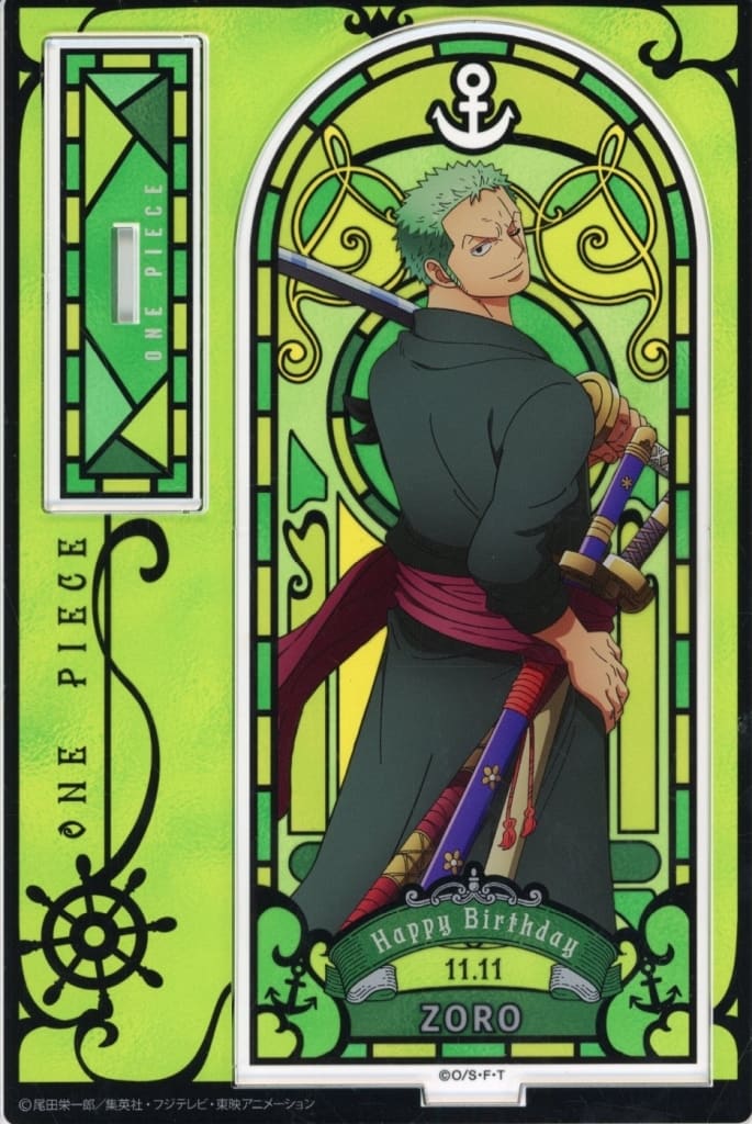 Roronoa Zoro HBD Stained Glass-Style Acrylic Stand - One Piece