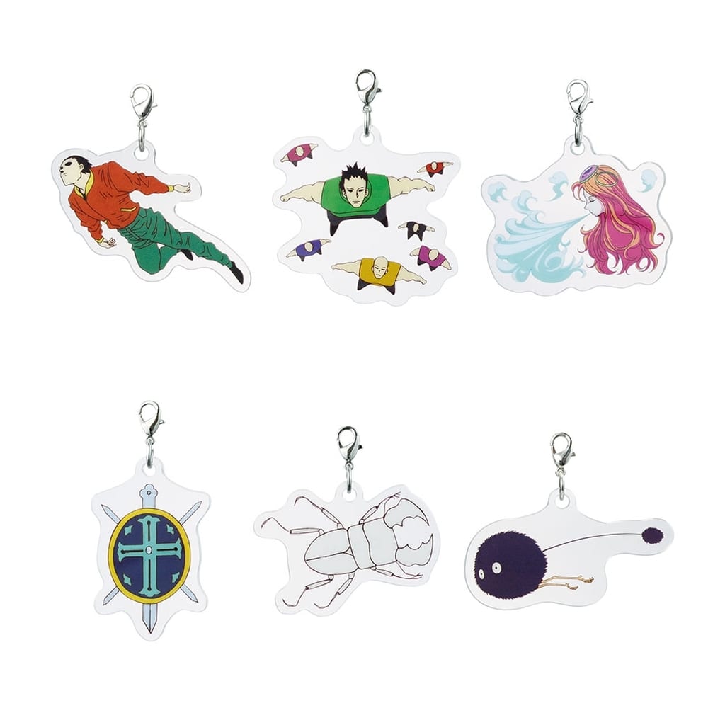 HUNTER×HUNTER Greed Island Acrylic Charm Complete 6-Piece Set (H Prize) - Bandai SPIRITS, Length Approx. 4 cm