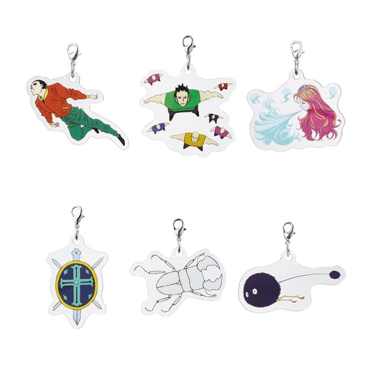 HUNTER×HUNTER Greed Island Acrylic Charm Complete 6-Piece Set (H Prize) - Bandai SPIRITS, Length Approx. 4 cm