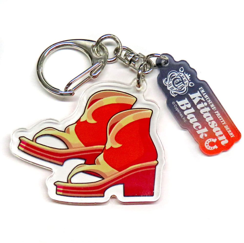 Kitasan Black Acrylic Keychain - Umamusume: Pretty Derby Twinkle Circle! Official Trading Shoe Acrylic Key Holder (Cygames, 6.5cm, Pre-owned)