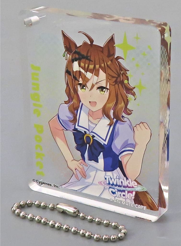 Jungle Pocket Trading Acrylic Plate Keychain - Umamusume Pretty Derby Twinkle Circle! Animate Cafe Osaka CoLotta (Cygames, Pre-owned, ~5.6×7×8cm)