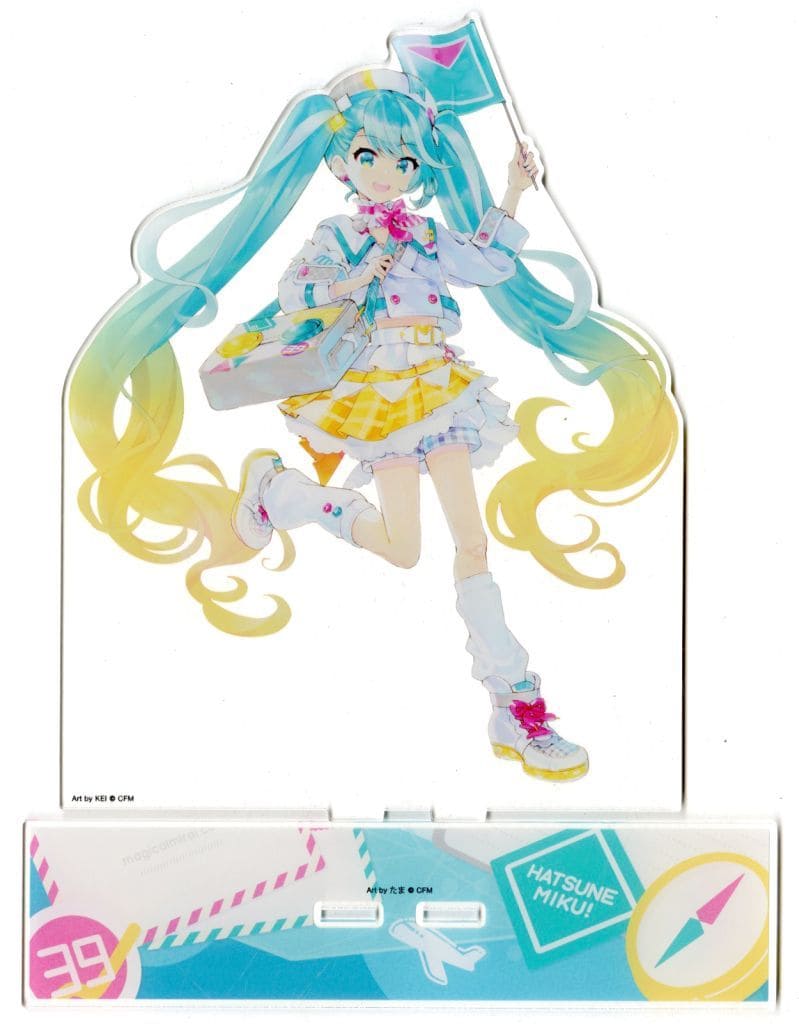 Hatsune Miku Extra-Large Acrylic Stand (B) — Art by KEI — Hatsune Miku: Magical Mirai 2024 — Alma Bianca — Approx. 21.4cm Height