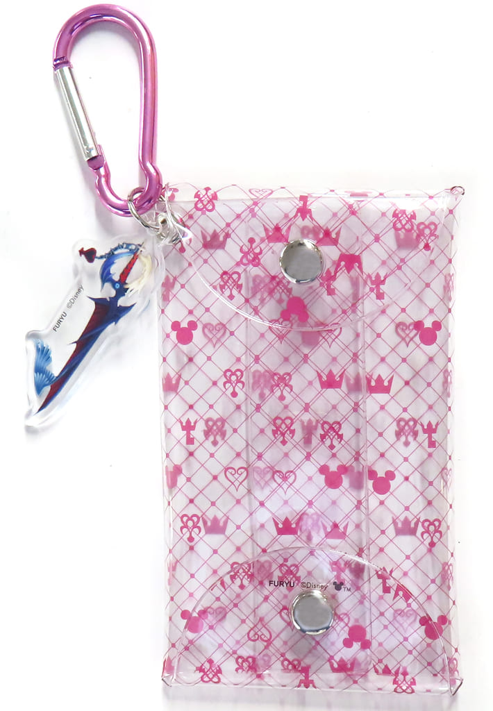 Kingdom Hearts Pink Clear Multi Case with Acrylic Charm