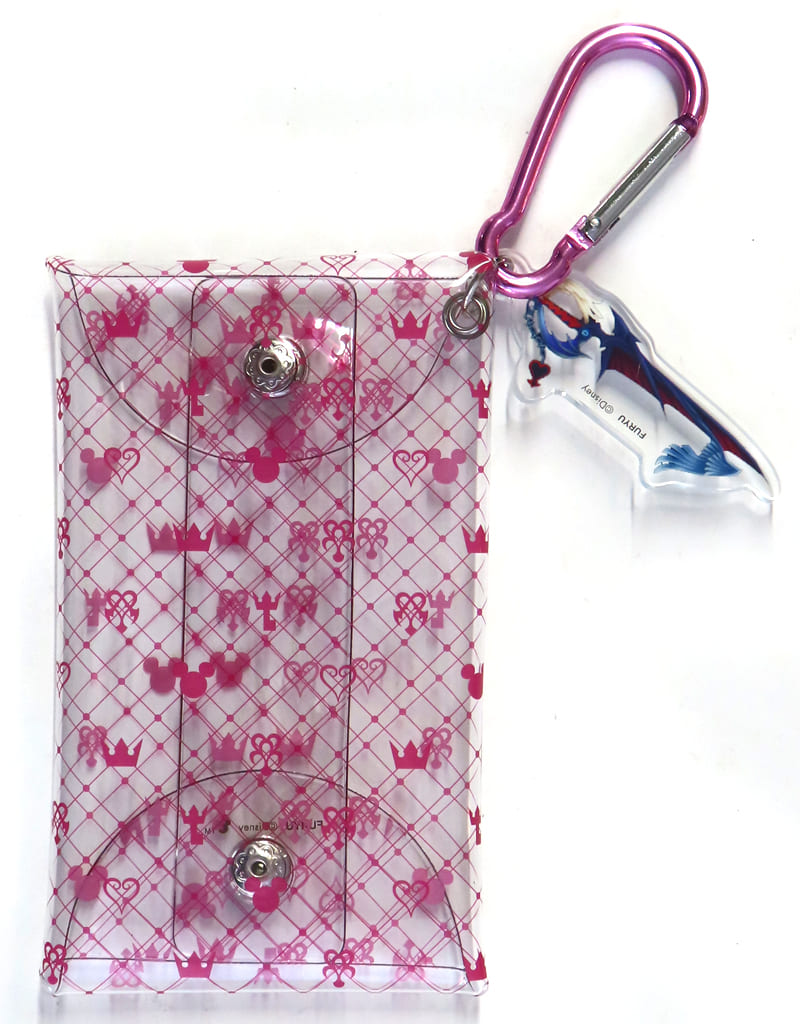 Kingdom Hearts Pink Clear Multi Case with Acrylic Charm