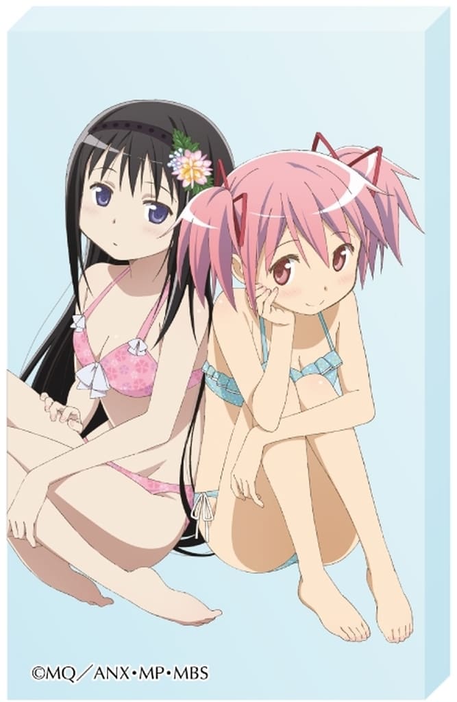 Homura Akemi & Madoka Kaname Acrylic Block - Puella Magi Madoka Magica - Approx. 80 mm x D10mm (Used), No. 16