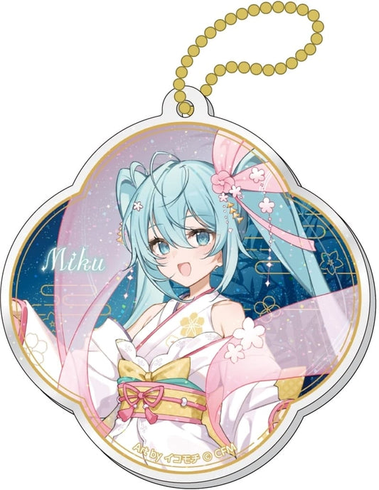 Hatsune Miku Tanabata Glitter Acrylic Keychain - Akihabara Festival 2024 (Caravan) 70×70mm