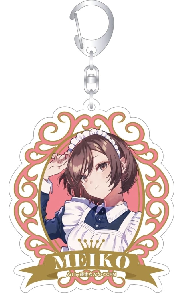 MEIKO & Hatsune Miku Aurora Acrylic Keychain - Maid & Butler Design (Approx. 8 x 7.5 cm, Movic, Pre-owned)