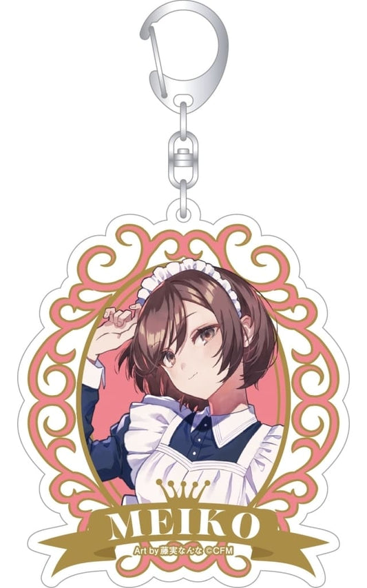 MEIKO & Hatsune Miku Aurora Acrylic Keychain - Maid & Butler Design (Approx. 8 x 7.5 cm, Movic, Pre-owned)