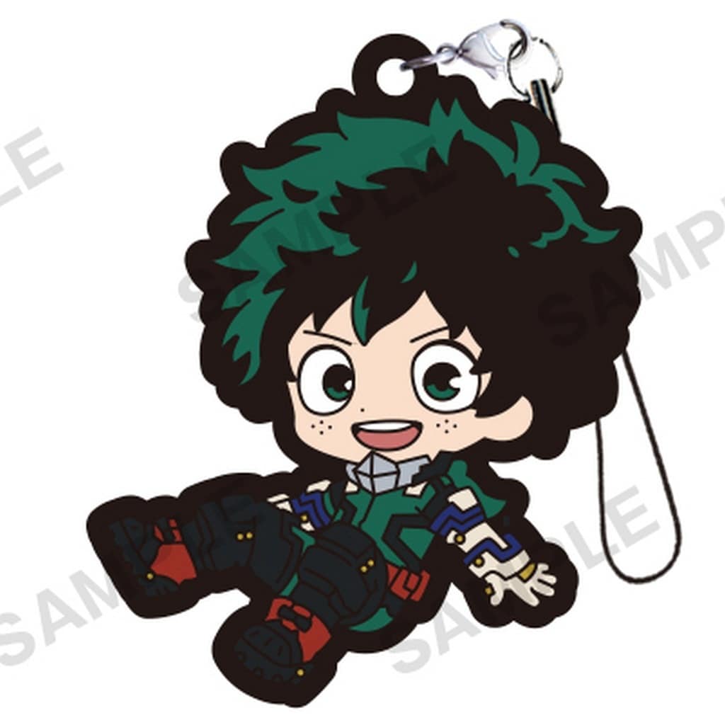 Izuku Midoriya Rubber Strap Keychain - My Hero Academia Koro Collection! Vol. 1 by Bushiroad Creative, Pre-Owned