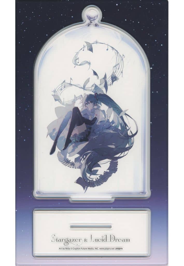 Hatsune Miku (asteroid) Acrylic Stand — Rella Solo Exhibition "Stargazer & Lucid Dream" — W11×H18cm (Used)