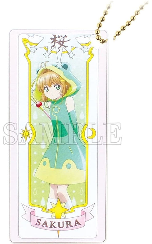 Sakura Kinomoto (Frog Raincoat) Secret Costume Collection Keychain - Cardcaptor Sakura: Clear Card Arc - T's Factory Acrylic 90×Approx. 90 x 42 x 3 mm (Pre-owned)
