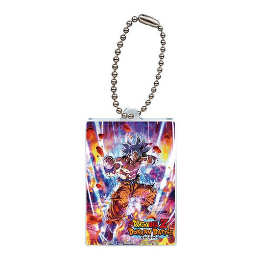 Son Goku (Ultra Instinct / 6th Anniversary) Acrylic Charm — Dragon Ball Z Dokkan Battle — Approx. 55 mm — Bandai