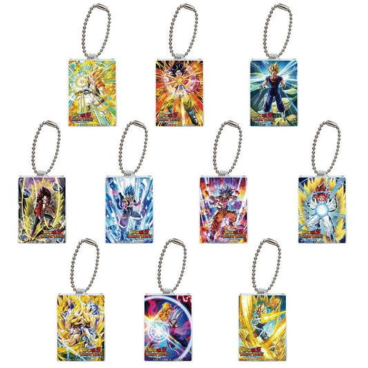 Dragon Ball Z Dokkan Battle Acrylic Charm Full 10-Piece Set - Bandai - Approx. 55 mm (Pre-owned)