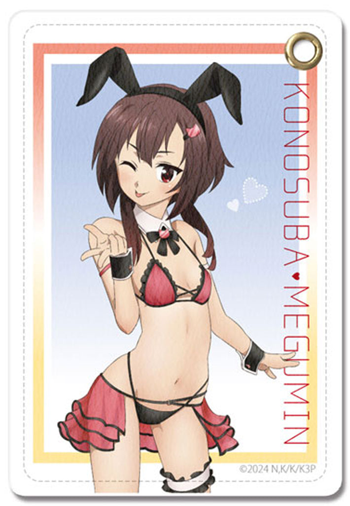 KonoSuba 3 Megumin Bunny Swimsuit Leather Pass Case