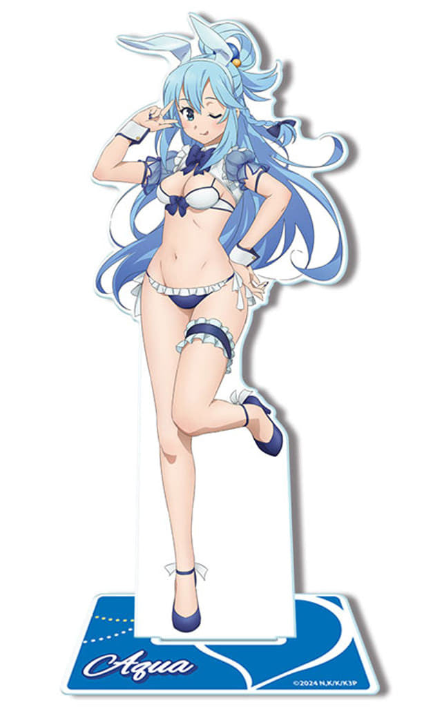 KonoSuba 3 Design 01 Aqua Bunny-Style Swimsuit Acrylic Stand