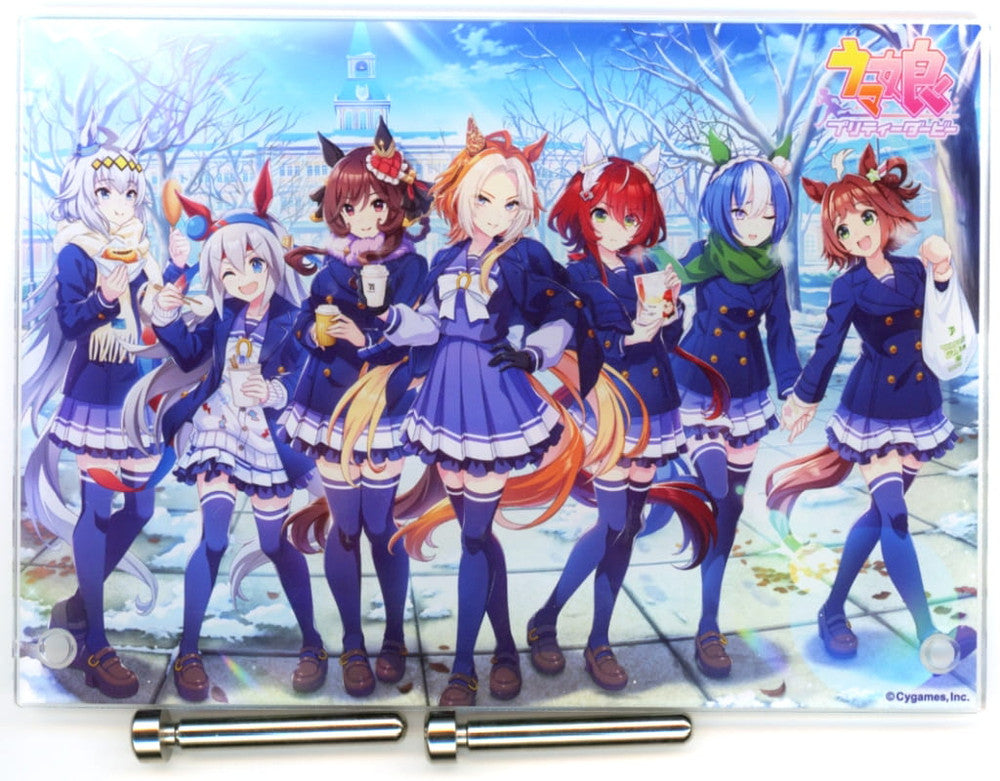 Umamusume Pretty Derby Ensemble Acrylic Plate - 7-Eleven 4th Anniversary Campaign Seven Net Exclusive (H120×W169mm) - TCP