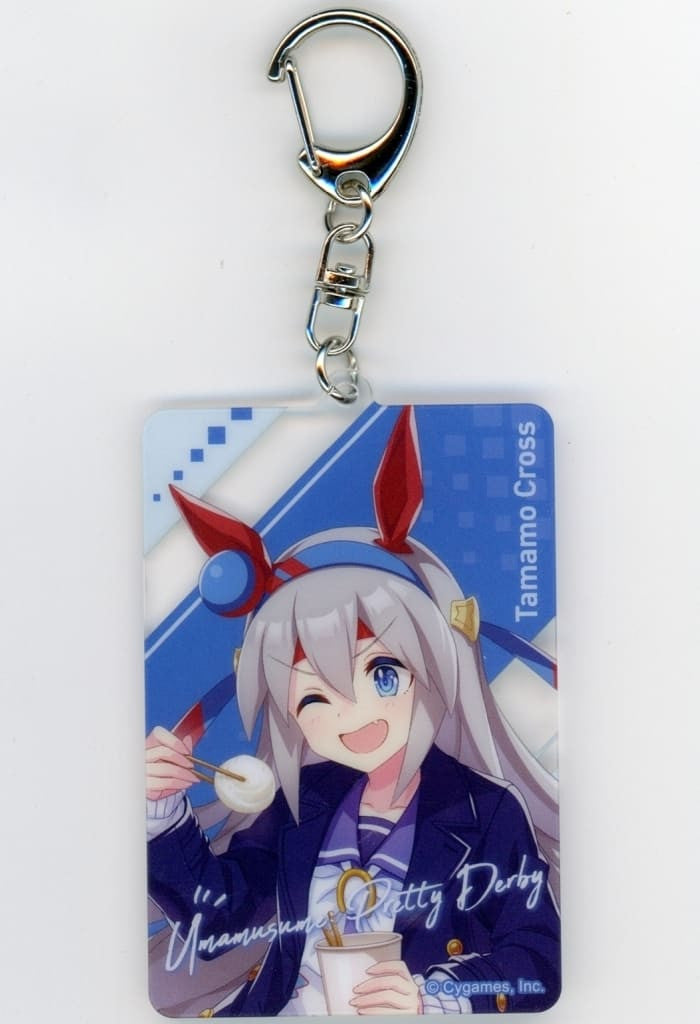 Tamamo Cross Acrylic Keychain - Umamusume: Pretty Derby × 7-Eleven 4th Anniversary Campaign (Approx. 48×70mm, Dentsu Promotion Exe)