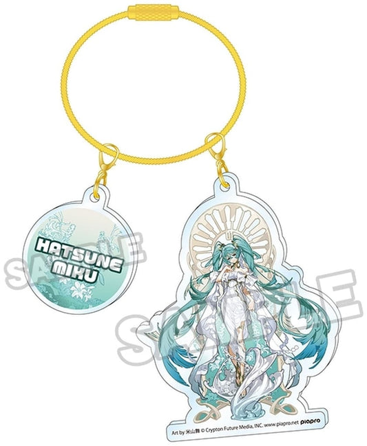 Hatsune Miku Wire Ring Charm - VOCALOID Illustration by Yoneyama Mai - Good Smile Company - Approx. 88 mm (Pre-owned)