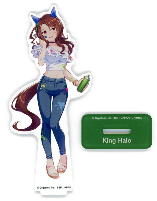 King Halo Big Acrylic Plate with Stand (Painter Style) vol.3 — Umamusume Pretty Derby NAMCO Promotion third Namco Exclusive (Approx. 15cm)