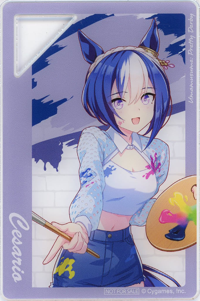 Cesario Mini Acrylic Plate Painter Style - Umamusume Pretty Derby NAMCO Promotion third (Approx. 80×55mm) - Namco Crane Game Prize (Pre-owned)
