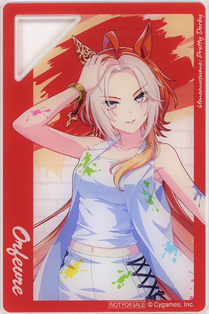 Orfevre Mini Acrylic Plate Painter Style - Umamusume Pretty Derby NAMCO Promotion third Namco Crane Game Prize (Approx. 80×55mm, Used)