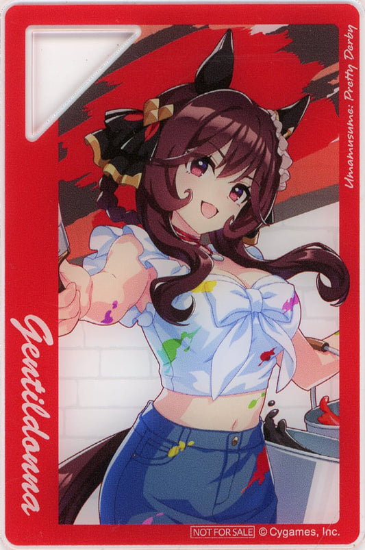Gentildonna Mini Acrylic Plate - Painter Style | Umamusume Pretty Derby NAMCO Promotion third (Namco Crane Game Bonus) 80×55mm
