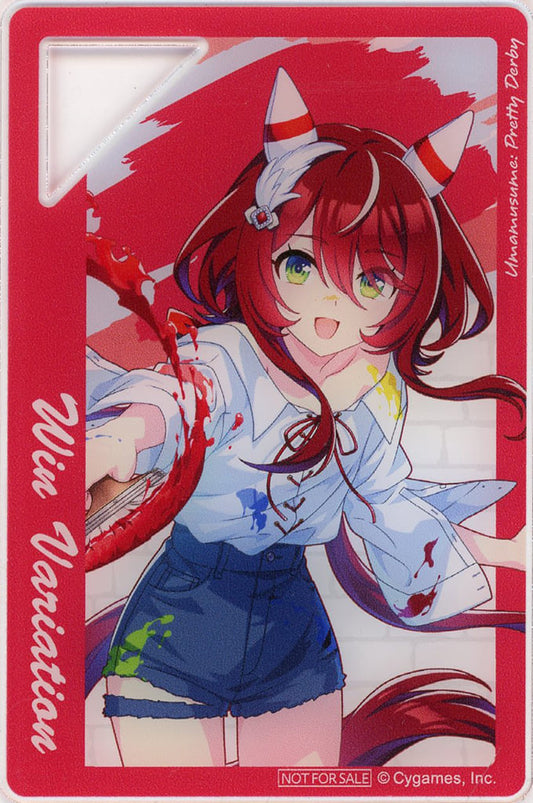 Win Variation Mini Acrylic Plate ~Painter Style~ - Umamusume Pretty Derby NAMCO Promotion third (Namco Limited Crane Game Bonus, 80×55mm)