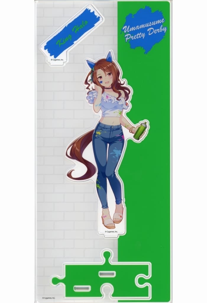 King Halo Acrylic Stand — Painter Style — Umamusume Pretty Derby NAMCO Promotion Third Charapop Store Exclusive (Bandai Namco Amusement) W135×H297mm — Pre-owned