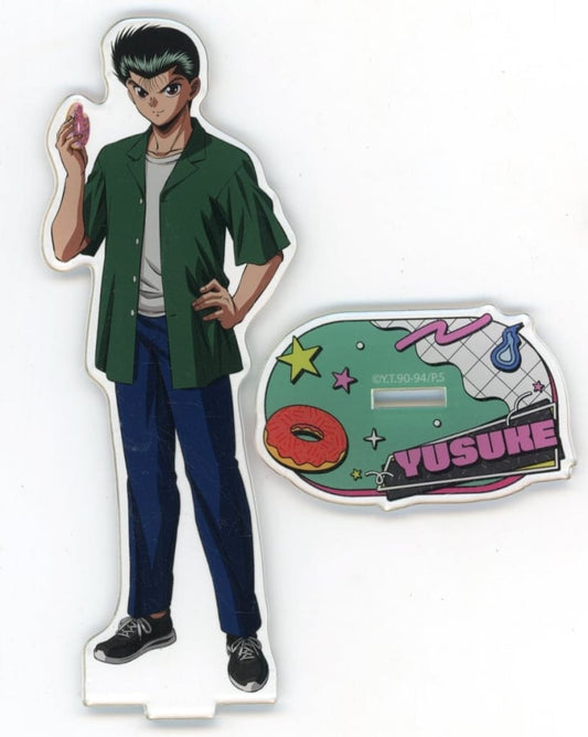 Yusuke Urameshi Sweets Ver. Acrylic Stand - Yu Yu Hakusho POP UP SHOP (Caravan) Pre-owned, Height Approx. 150 mm