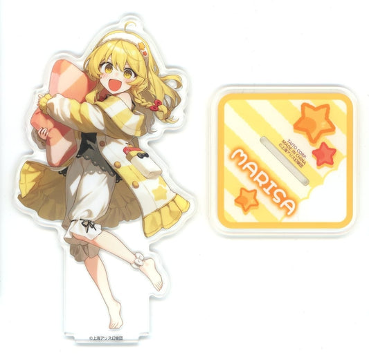 Marisa Kirisame Acrylic Stand - Touhou Project Drawn Illustration Acrylic Stand by TAITO (Approx. 16 cm x 16 cm)