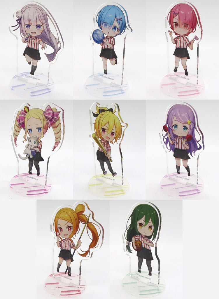 Re:ZERO × ROUND1 Mini Character Acrylic Stand 8-Piece Set