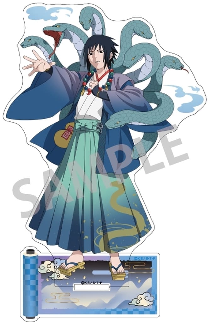 Sasuke Uchiha (Yokai Style Costume) Acrylic Stand - Naruto Shippuden - Kamio Japan - Approx. 166 x 122 x 3 mm (Pre-owned)
