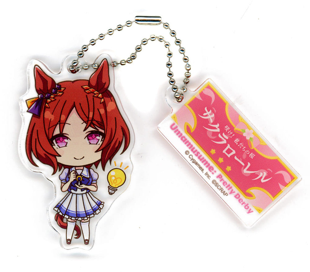 Sakura Laurel Acrylic Keychain (Real Escape Game × Umamusume: Pretty Derby, Banner Included) - SCRAP - Pre-owned