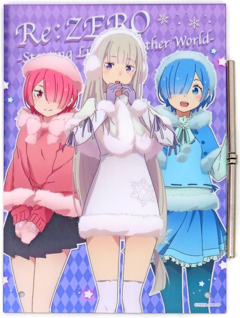 Re:ZERO Emilia, Ram & Rem Sparkling Acrylic Panel Winter Ver.
