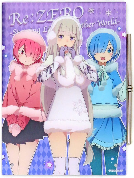 Re:ZERO Emilia, Ram & Rem Sparkling Acrylic Panel Winter Ver.