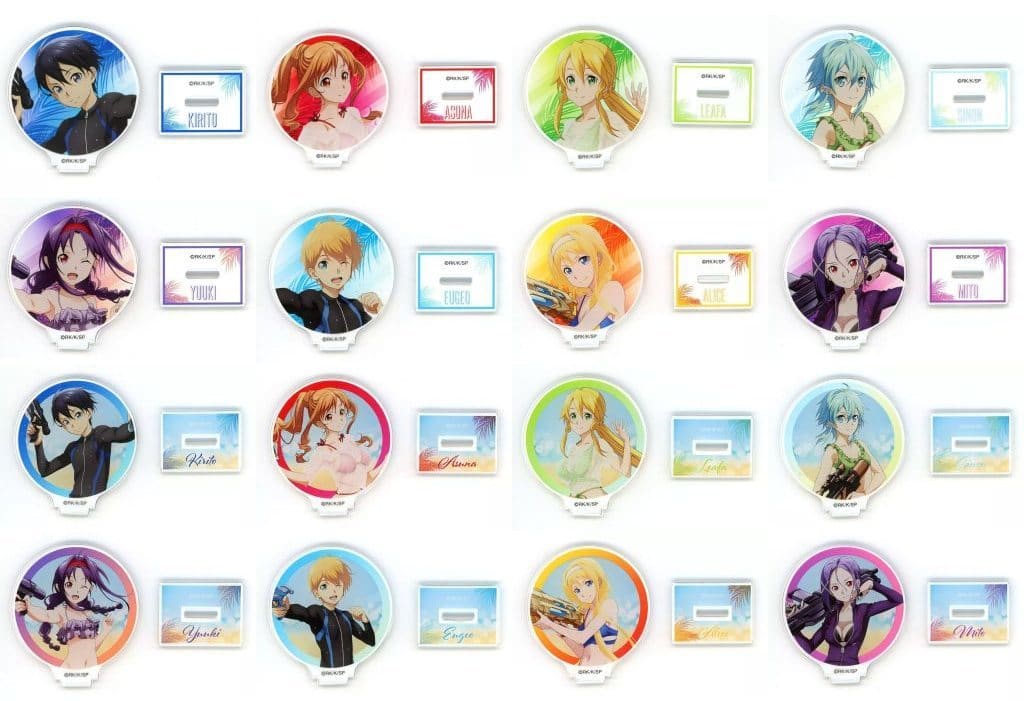 Sword Art Online 16-Piece Trading Acrylic Stand Complete Set