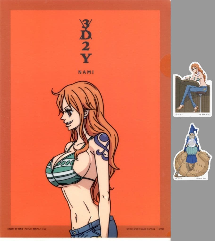 Nami One Piece Clear File & Sticker Set J Prize