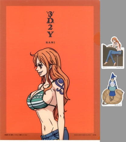 Nami One Piece Clear File & Sticker Set J Prize