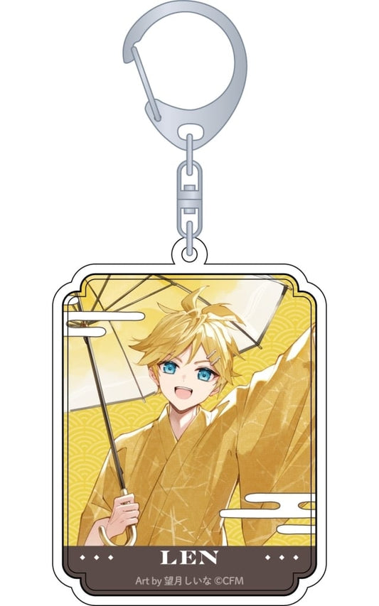 Kagamine Len Acrylic Keychain - VOCALOID Hatsune Miku Series - Movic - Approx. 7 x 6 cm (Pre-owned)