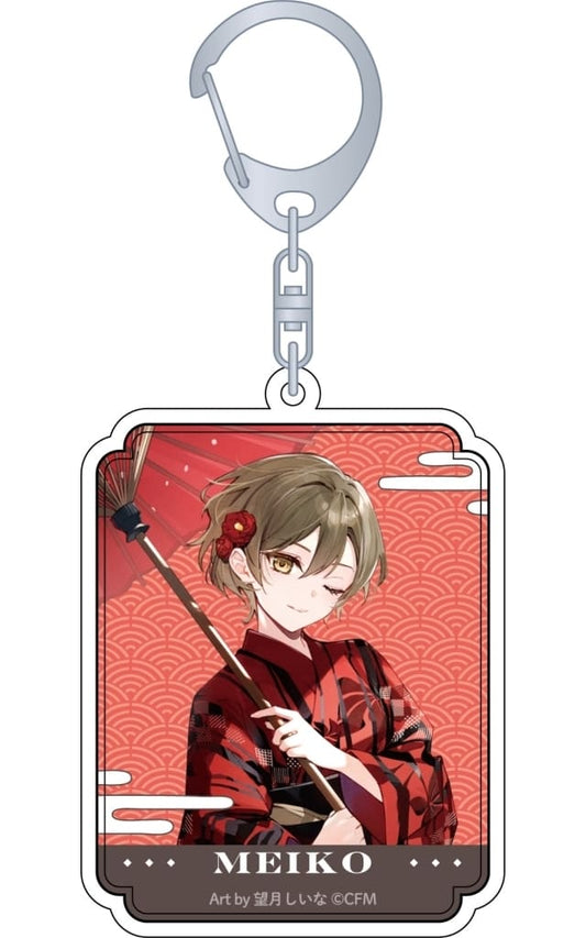 MEIKO Acrylic Keychain (MOVIC) - VOCALOID Hatsune Miku Series Character Charm - Approx. 7 x 6 cm - Pre-owned Japanese Official Merchandise