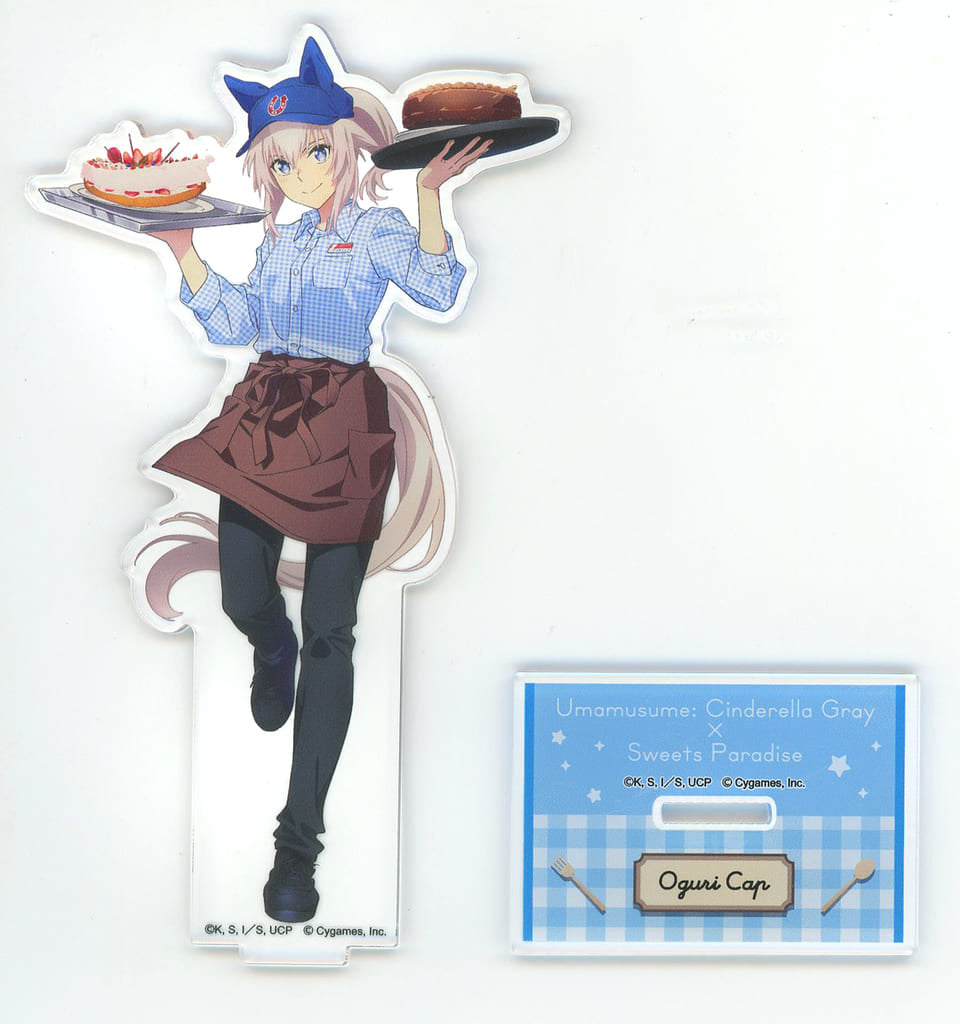 Oguri Cap Acrylic Stand - Umamusume: Cinderella Gray × Sweets Paradise Collaboration (Approx. W100×H150mm, Pre-owned)