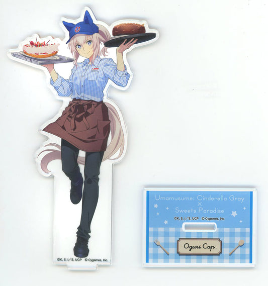Oguri Cap Acrylic Stand - Umamusume: Cinderella Gray × Sweets Paradise Collaboration (Approx. W100×H150mm, Pre-owned)