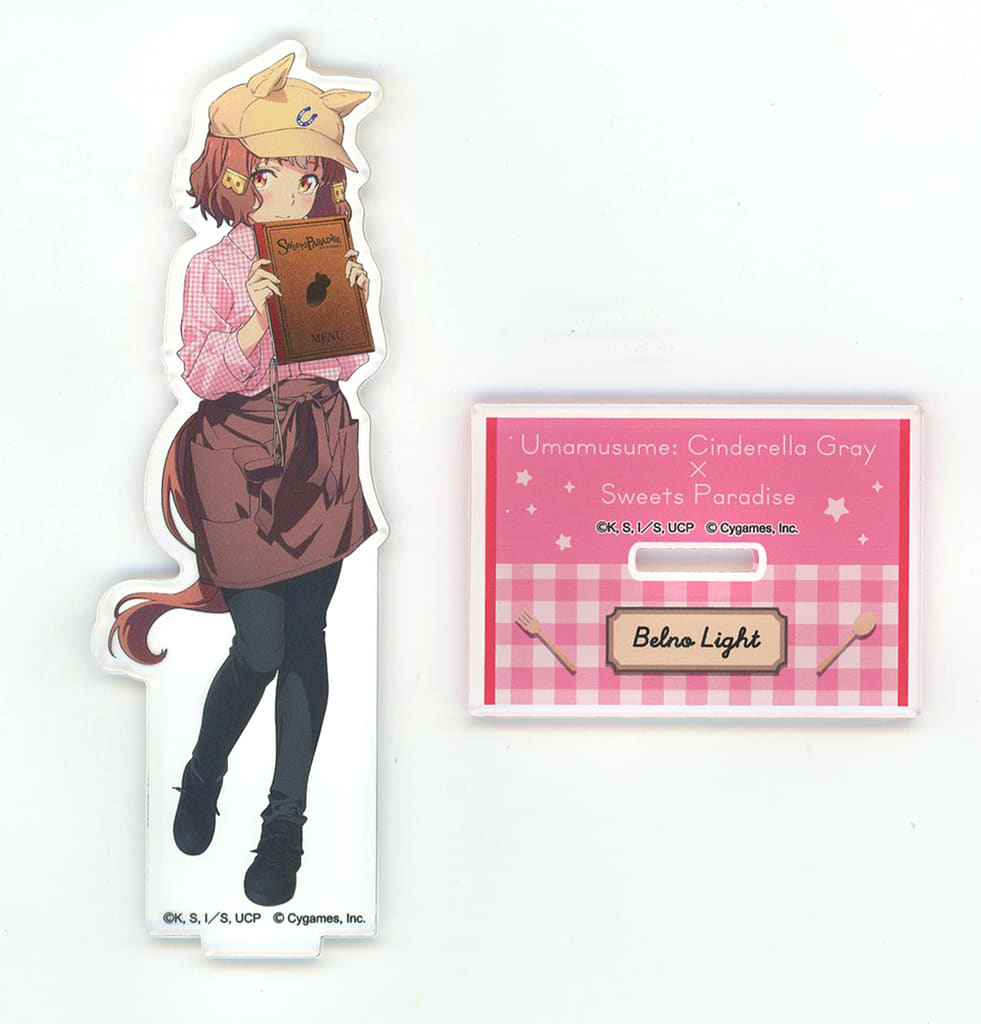 Belno Light Acrylic Stand - Umamusume: Cinderella Gray × Sweets Paradise Collaboration - Approx. 100×150mm (Pre-owned)