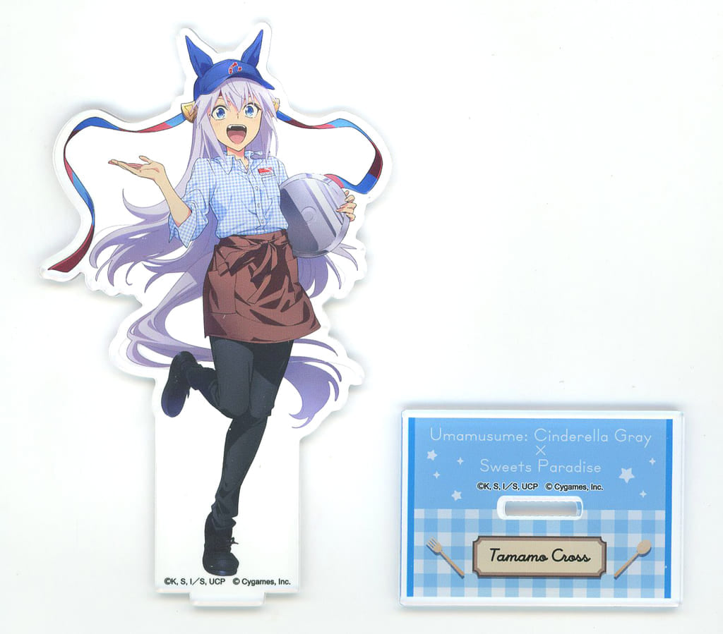 Tamamo Cross Acrylic Stand — Umamusume: Cinderella Gray × Sweets Paradise Collaboration (Inoue Shoji) Approx. 100×150mm — Pre-owned