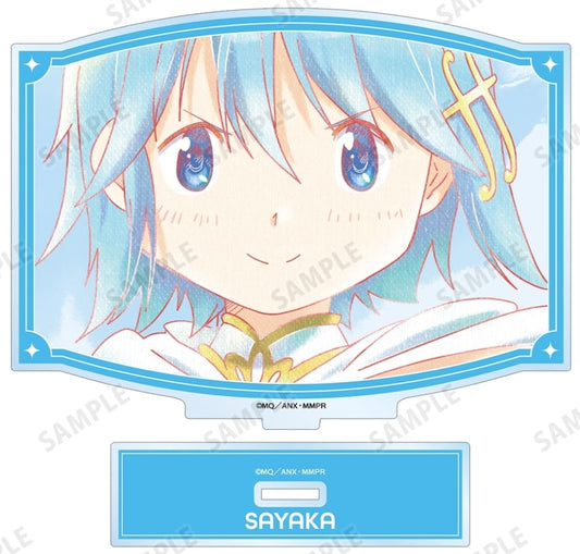 Sayaka Miki Ani-Art aqua label BIG Acrylic Stand ver.A - Puella Magi Madoka Magica (ARMA BIANCA, Approx. 15.4 x 11.6 cm, Pre-owned)