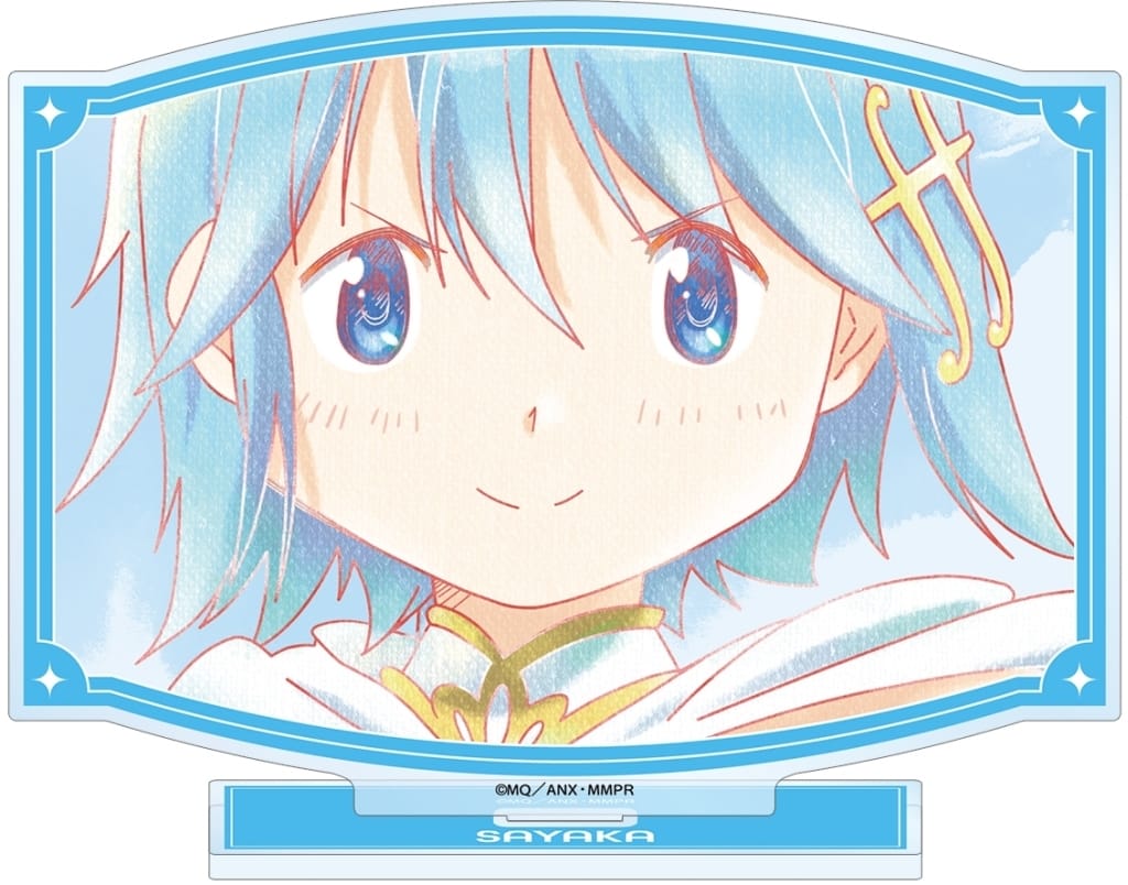 Sayaka Miki Ani-Art aqua label BIG Acrylic Stand ver.A - Puella Magi Madoka Magica (ARMA BIANCA, Approx. 15.4 x 11.6 cm, Pre-owned)