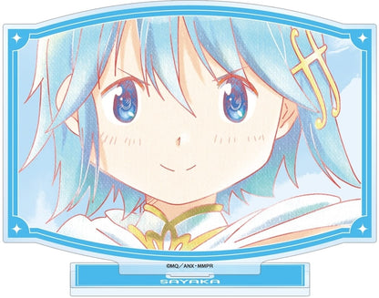 Sayaka Miki Ani-Art aqua label BIG Acrylic Stand ver.A - Puella Magi Madoka Magica (ARMA BIANCA, Approx. 15.4 x 11.6 cm, Pre-owned)