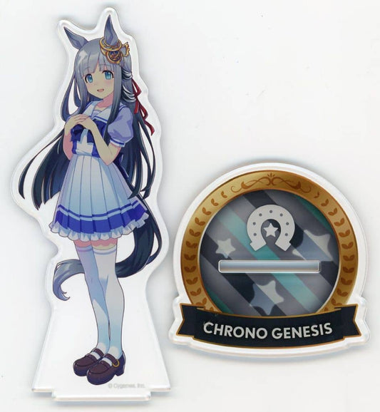 Chrono Genesis Official Acrylic Stand (Uniform Ver.) — Umamusume Pretty Derby 6th EVENT The New Frontier — Cygames — ~12cm (Pre-owned)