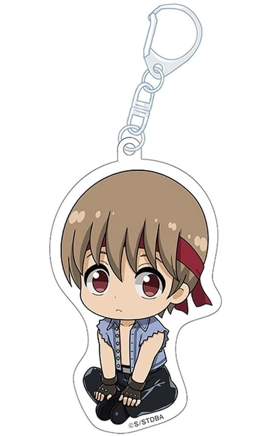 Sougo Okita Acrylic Keyholder Petanko Vol.3 - Gintama (Penguin Parade, Approx. 90 mm) Pre-owned